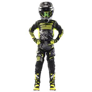FASTHOUSE YOUTH GRINDHOUSE RIOT JERSEY AND PANTS BLACK/HIGH VIZ